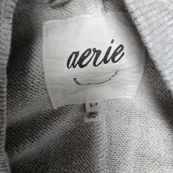 Aerie Sweatshirt Size S Dance Academy Gray Oversized Relaxed Womens Pullover - Picture 7 of 8